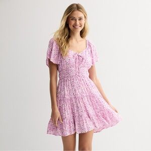 Juniors' Rewind Tiered Skater Dress